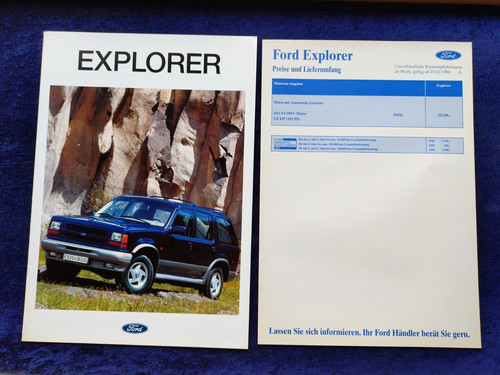 Ford explorer prospekt - explorer, 1.1994